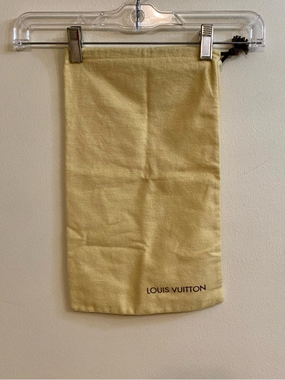 Louis‎ Vuitton Cream Small Size 15x9 Cotton Shoe Loafer Purse Travel Dust Bag